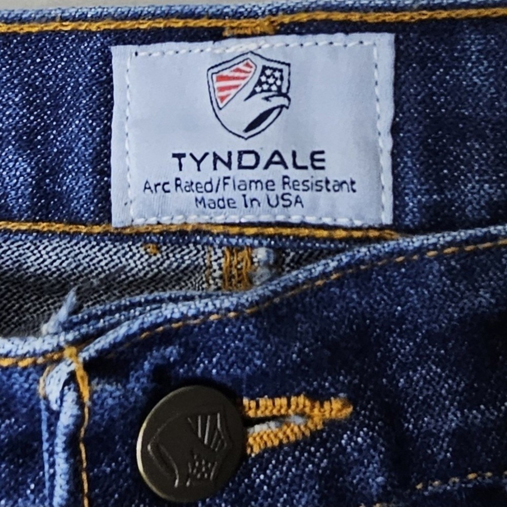 Tyndale Jeans 42X30 Mens Flame Resistant Dark Wash Denim Workwear USA 23/2/2112 - Picture 3 of 11